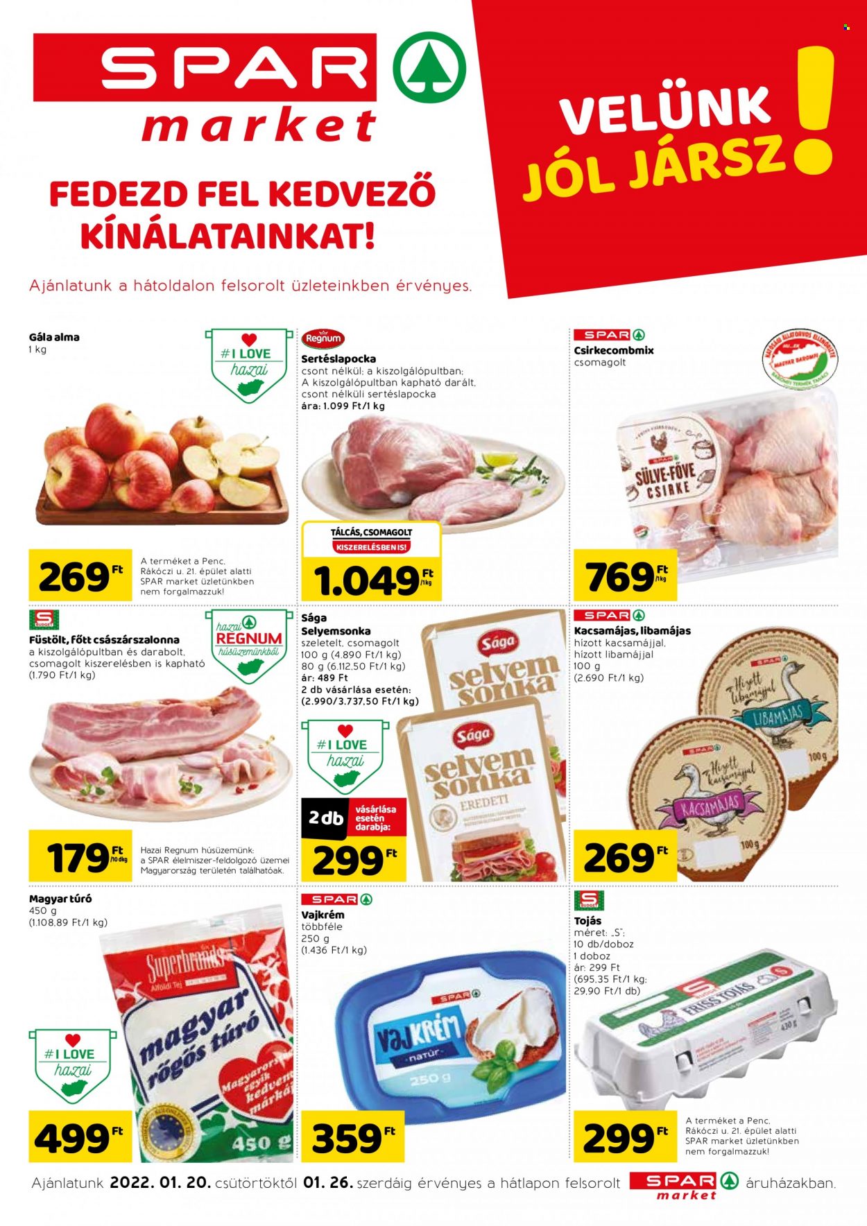 SPAR market akciós újságok - 2022.01.20 - 2022.01.26. Oldal 1