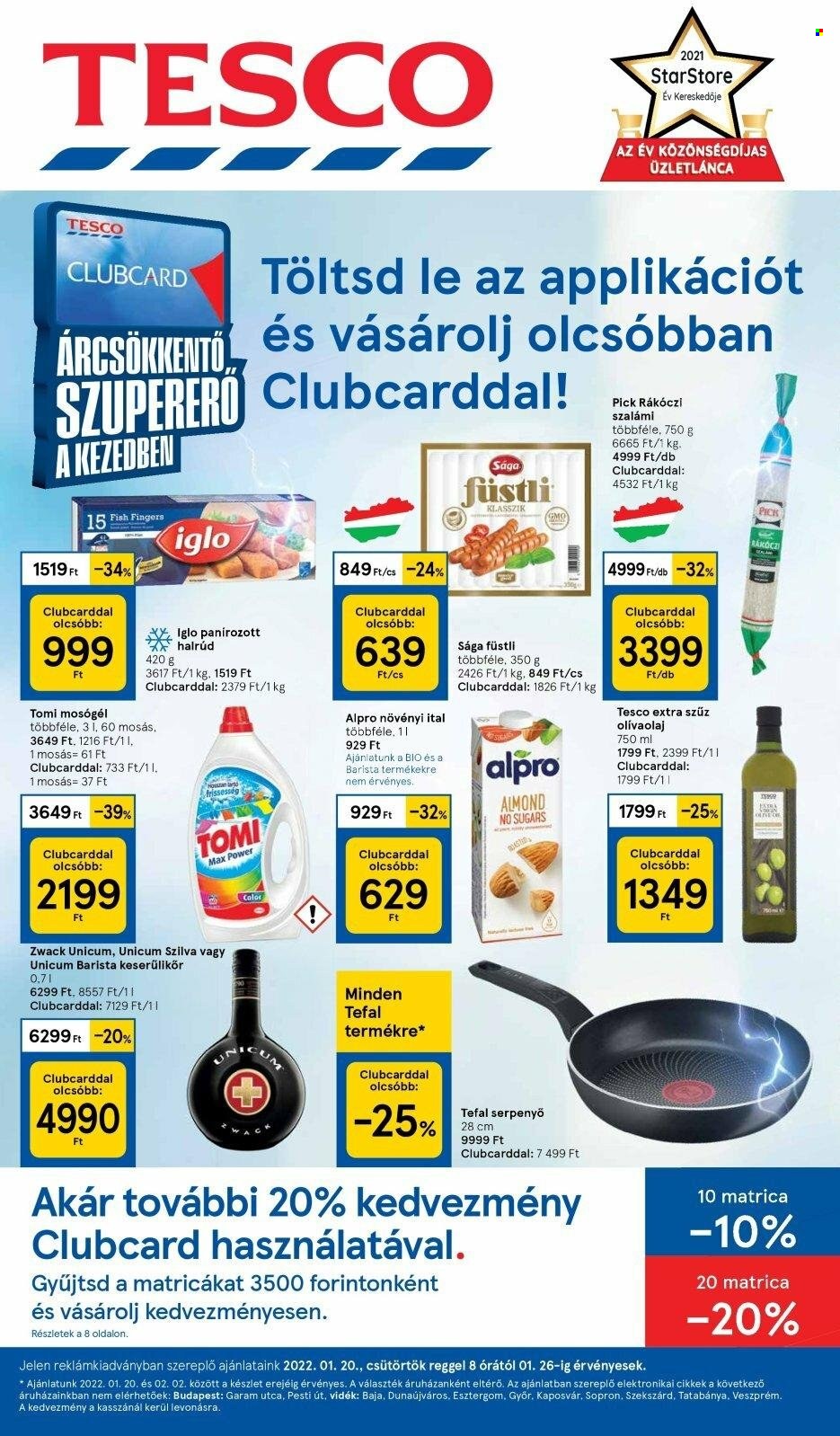TESCO akciós újságok - 2022.01.20 - 2022.01.26. Oldal 1