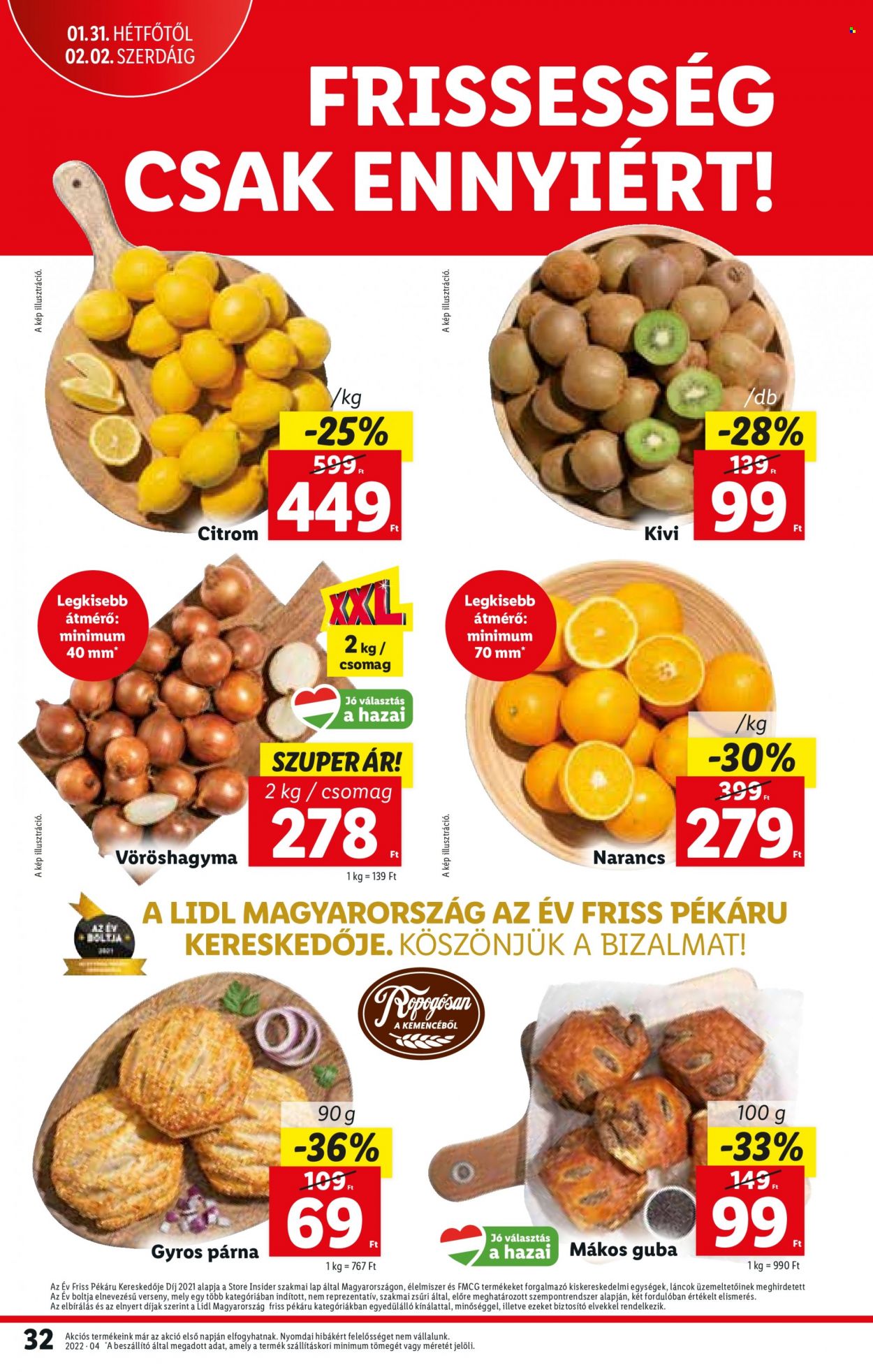 Lidl akciós újságok - 2022.01.27 - 2022.02.02. Oldal 32