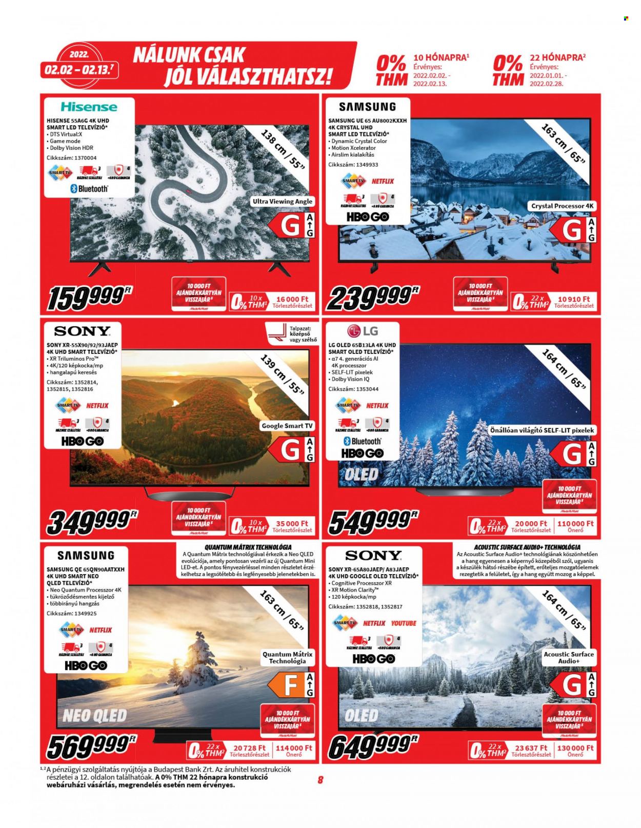 MediaMarkt akciós újságok - 2022.02.02 - 2022.02.13. Oldal 8