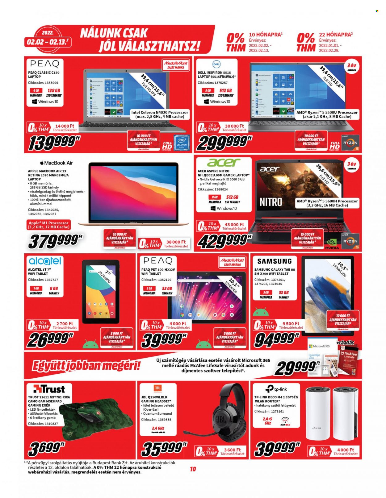 MediaMarkt akciós újságok - 2022.02.02 - 2022.02.13. Oldal 10