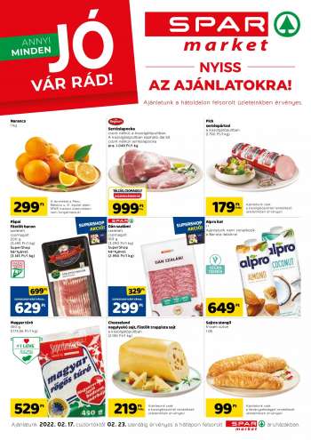 Újság SPAR market - 2022.02.17 - 2022.02.23.