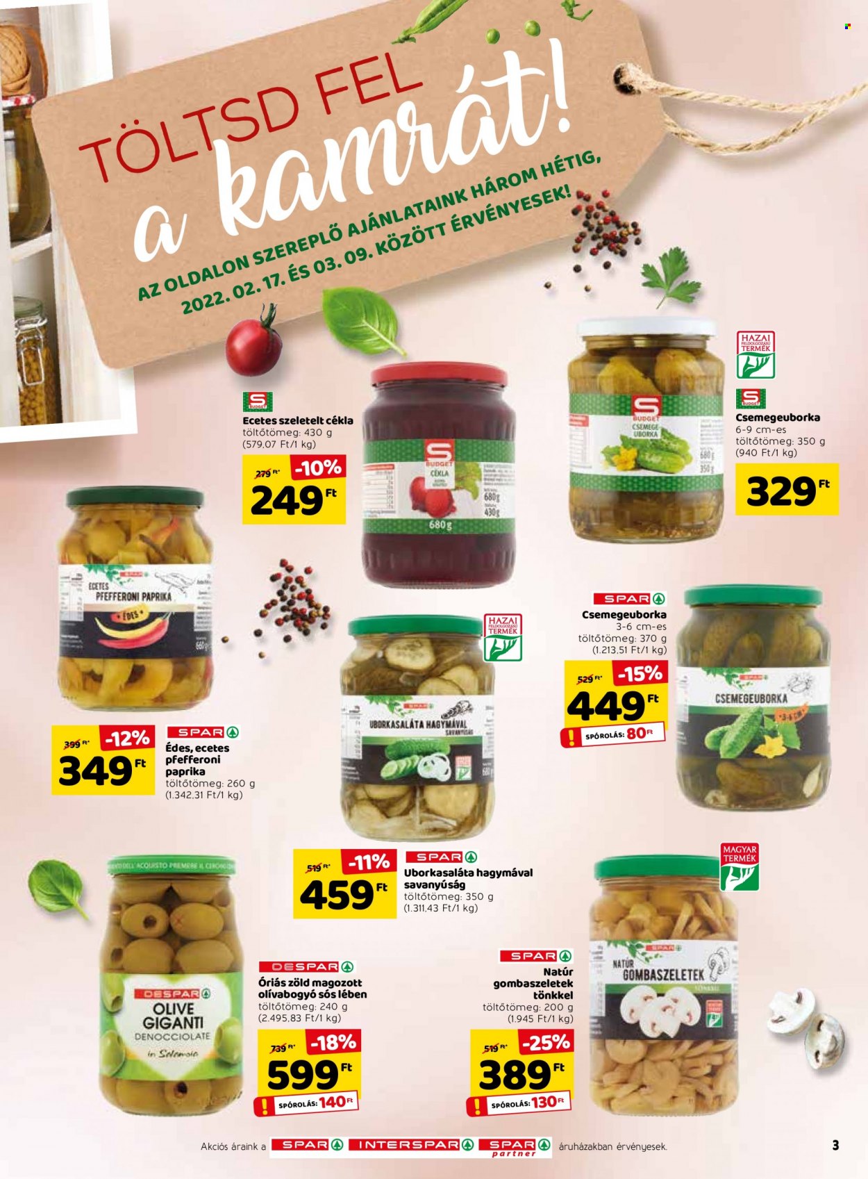SPAR akciós újságok - 2022.02.17 - 2022.02.23. Oldal 3