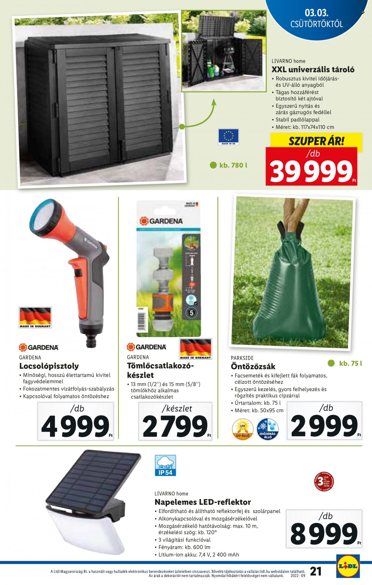 Lidl akciós újságok - 2022.03.03 - 2022.03.09. Oldal 21