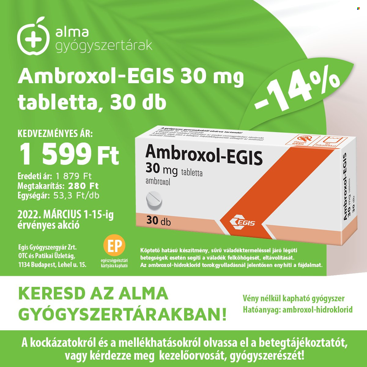 Alma Gyógyszertárak akciós újságok - 2022.03.01 - 2022.03.31. Oldal 3