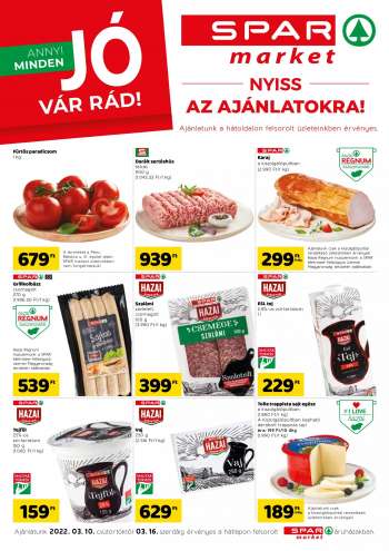Újság SPAR market - 2022.03.10 - 2022.03.16.
