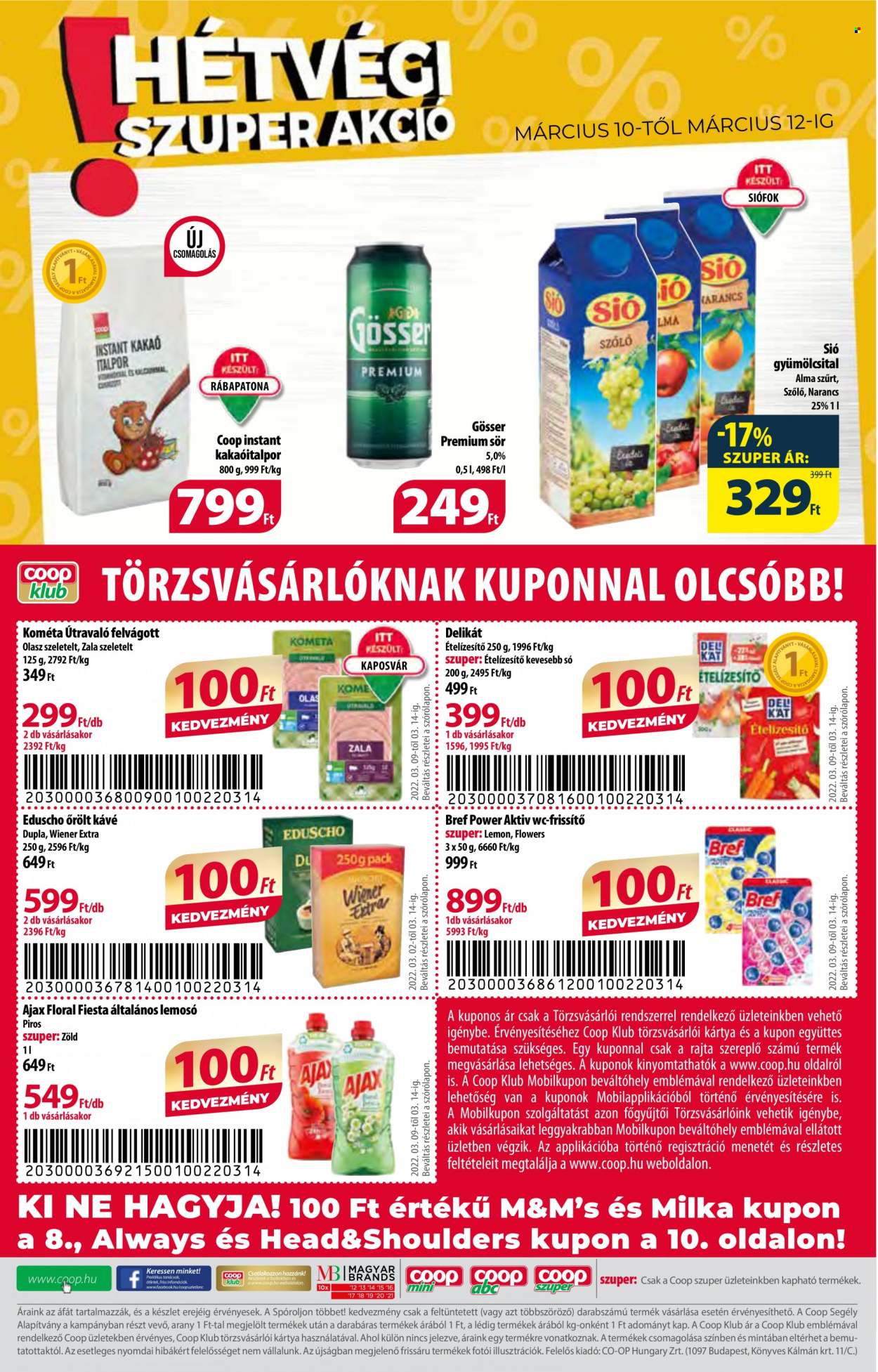 Coop akciós újságok - 2022.03.09 - 2022.03.14. Oldal 12