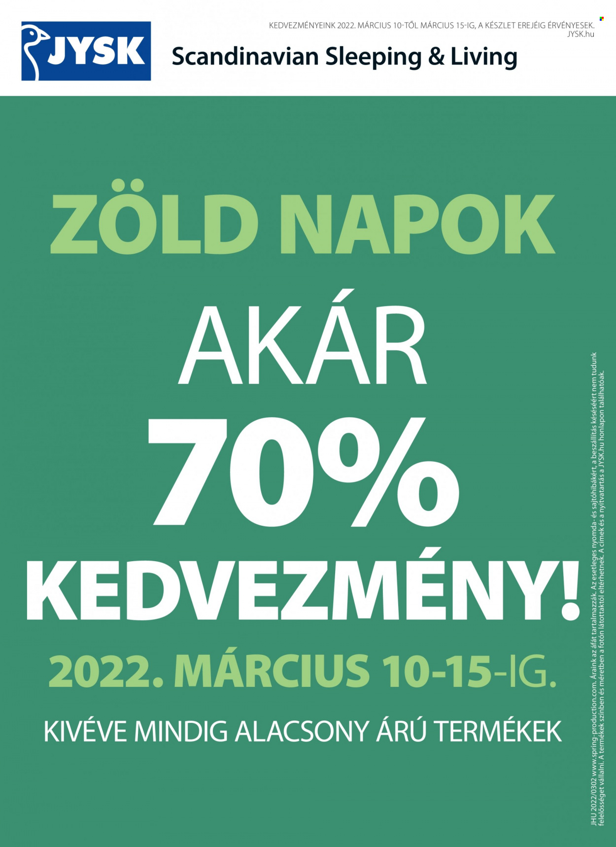 JYSK akciós újságok - 2022.03.10 - 2022.03.23. Oldal 24