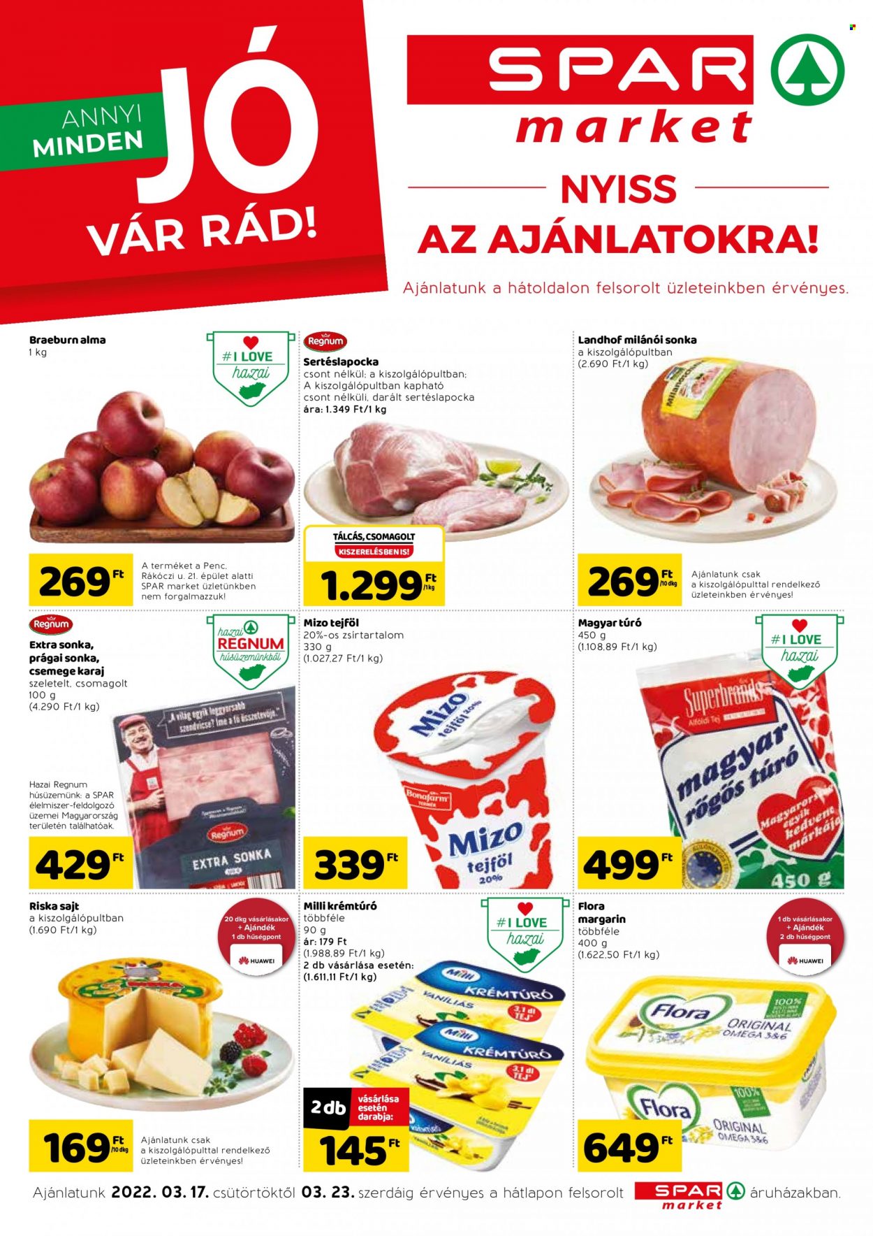SPAR market akciós újságok - 2022.03.17 - 2022.03.23. Oldal 1