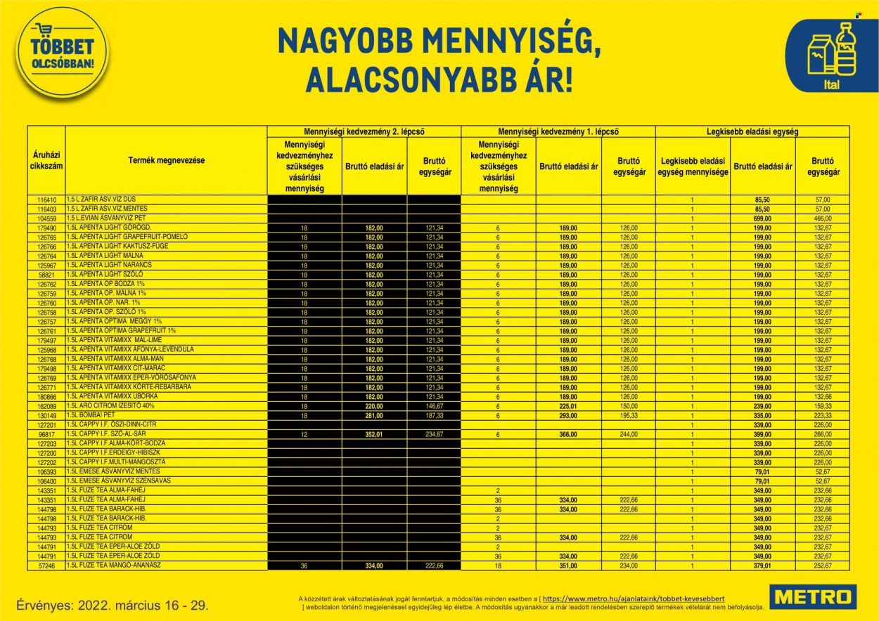 Metro akciós újságok - 2022.03.16 - 2022.03.29. Oldal 57