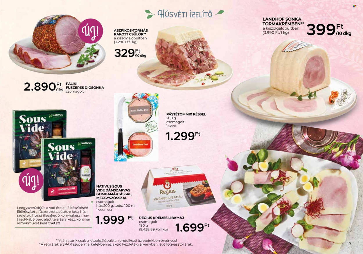 SPAR akciós újságok - 2022.03.30 - 2022.04.16. Oldal 9
