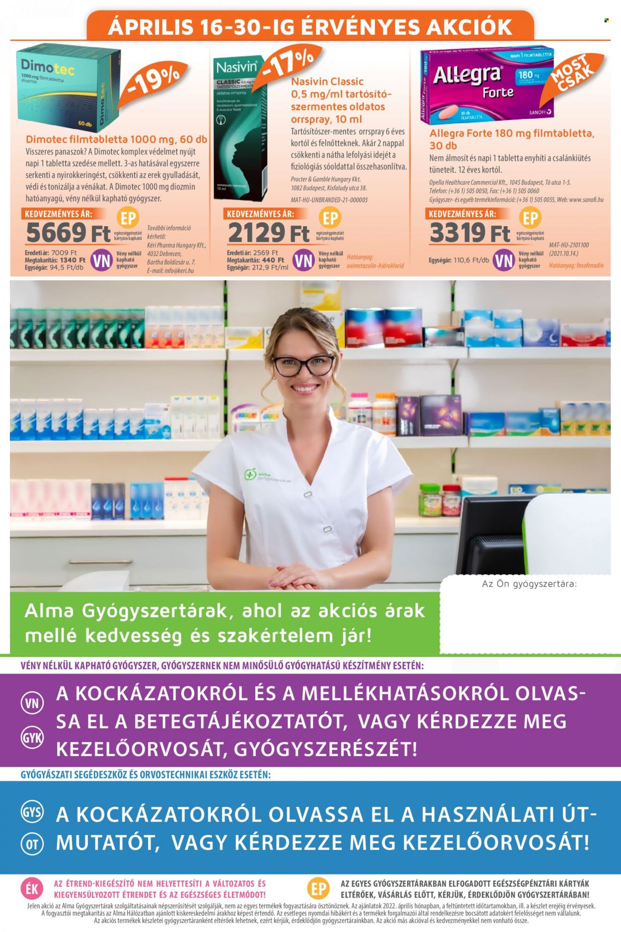 Alma Gyógyszertárak akciós újságok - 2022.04.01 - 2022.04.30. Oldal 20