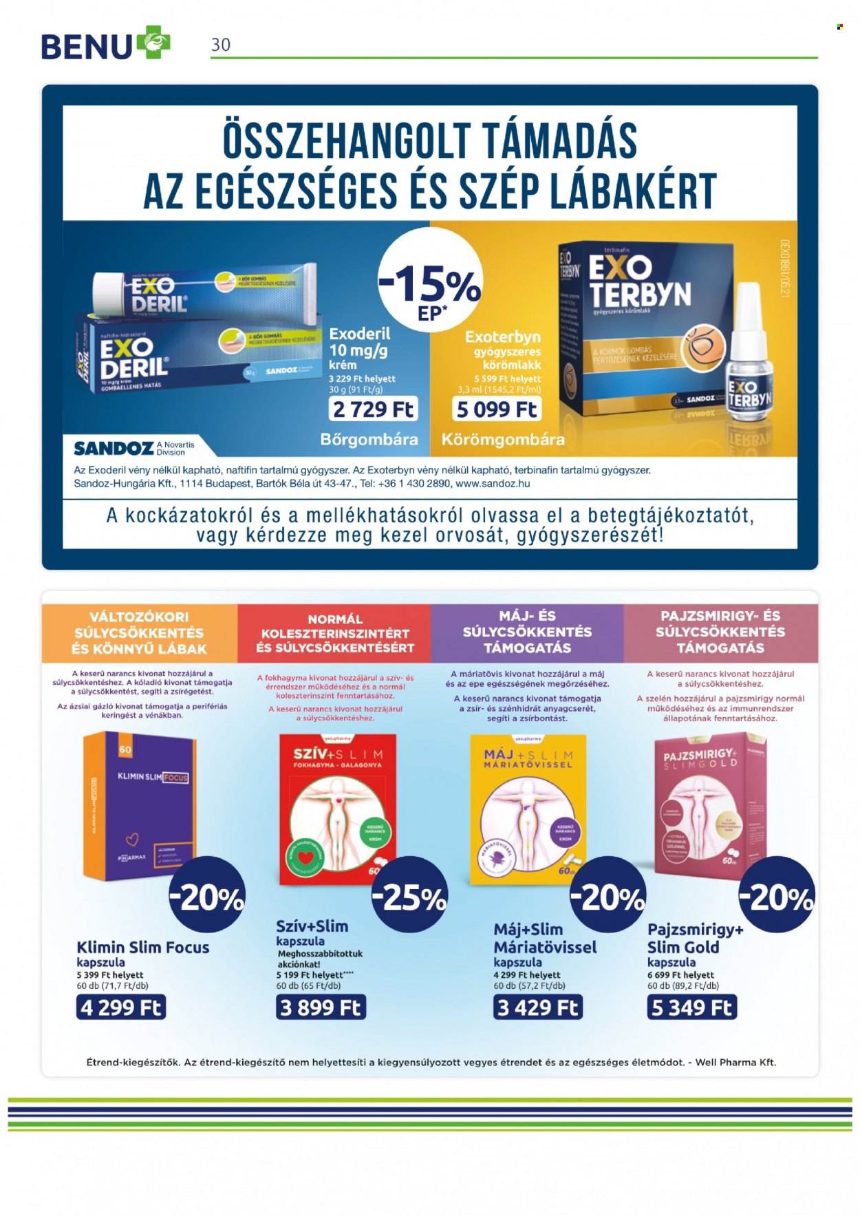 BENU Gyógyszertár akciós újságok - 2022.04.01 - 2022.04.30. Oldal 30