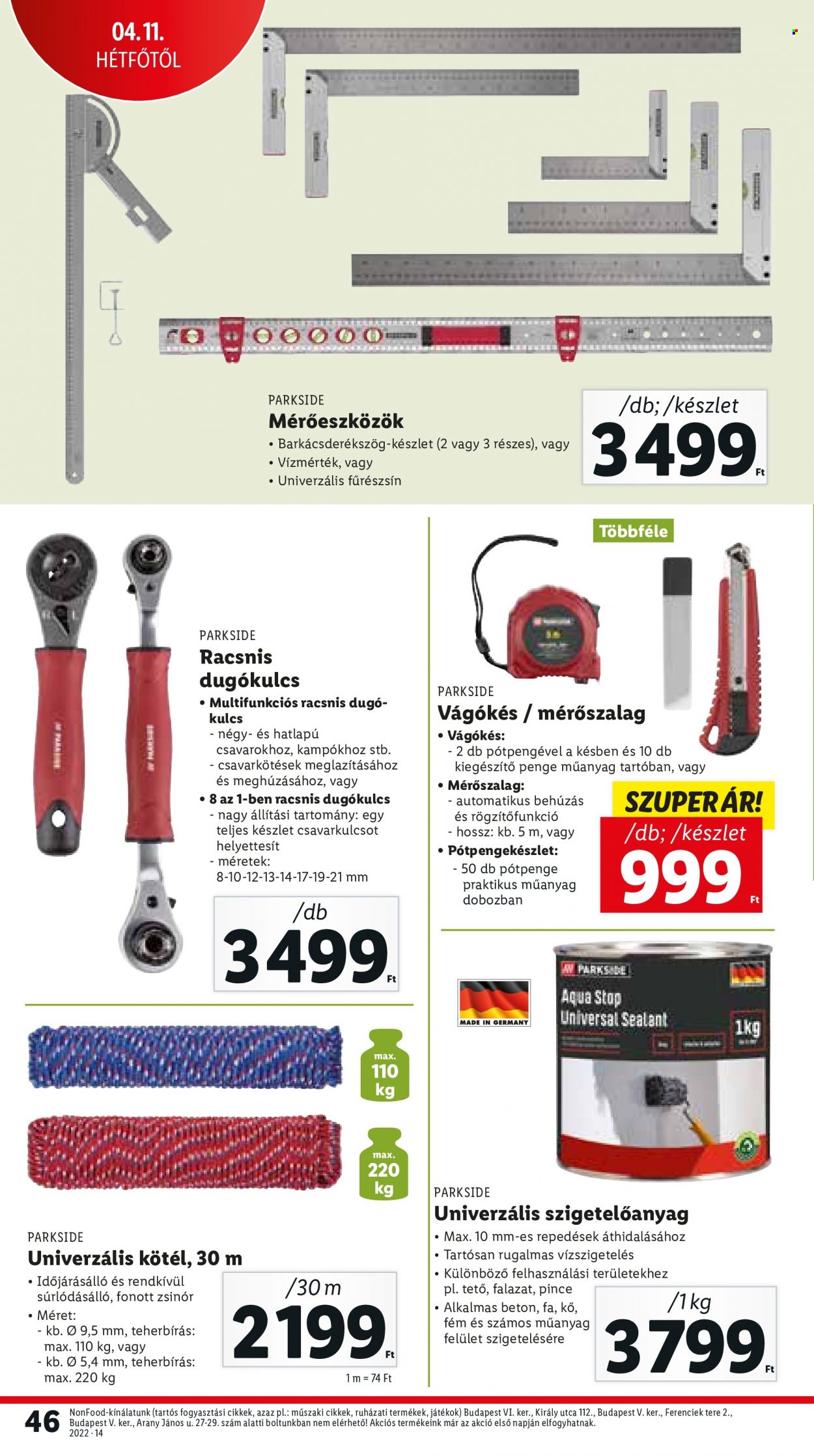 Lidl akciós újságok - 2022.04.07 - 2022.04.12. Oldal 46