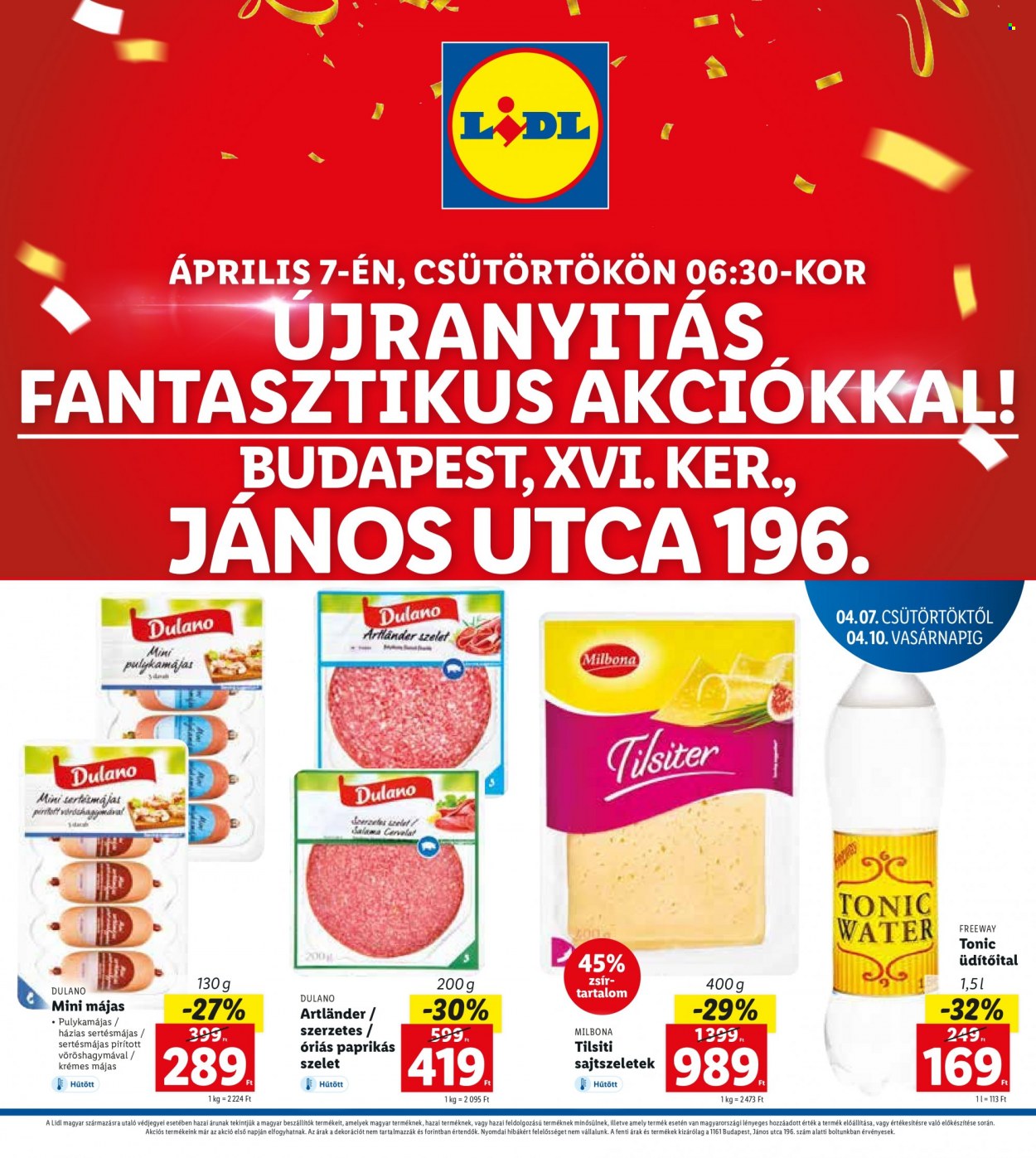 Lidl akciós újságok - 2022.04.07 - 2022.04.10. Oldal 1