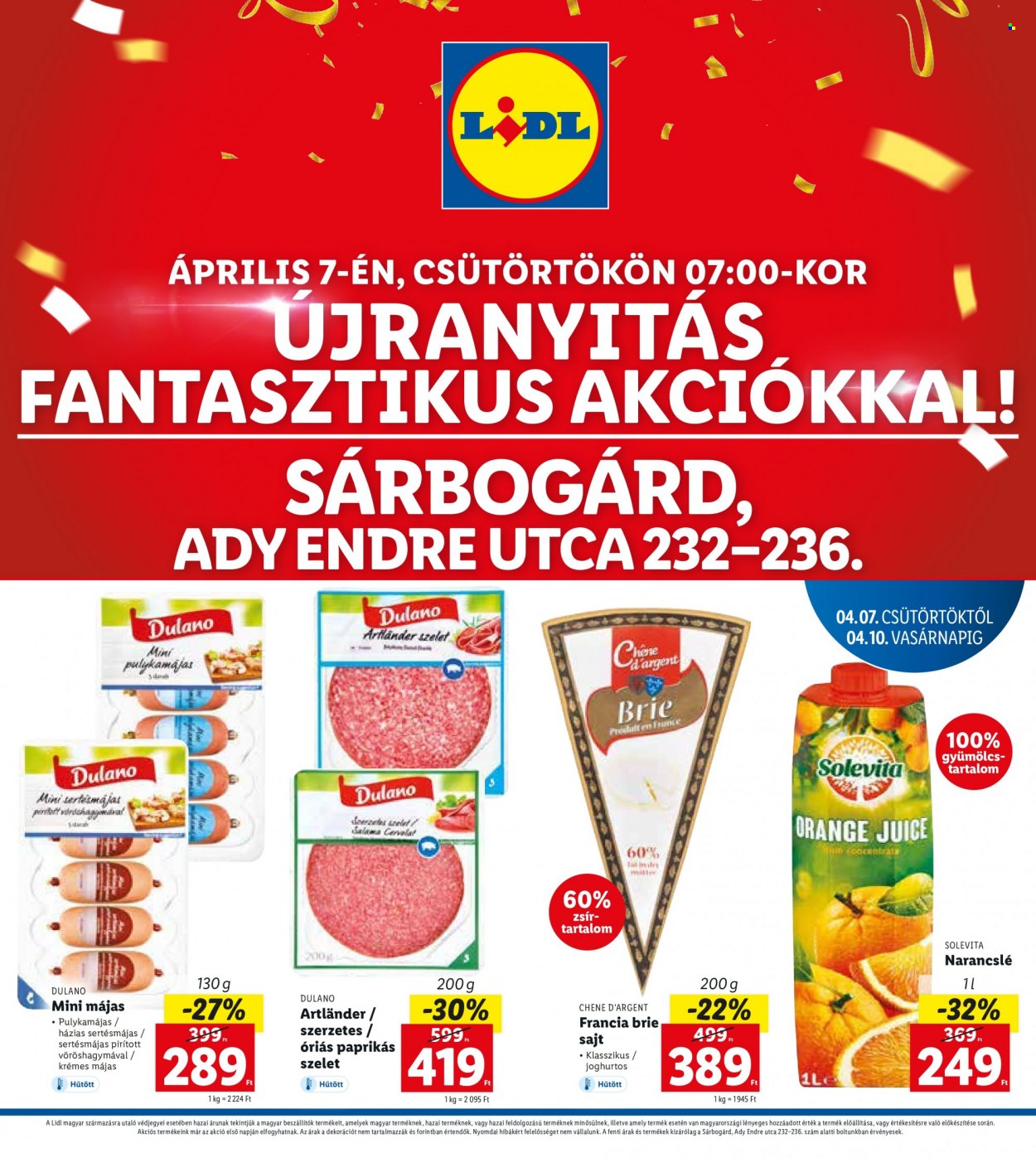 Lidl akciós újságok - 2022.04.07 - 2022.04.10. Oldal 1
