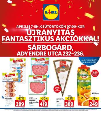 Újság Lidl - 2022.04.07 - 2022.04.10.