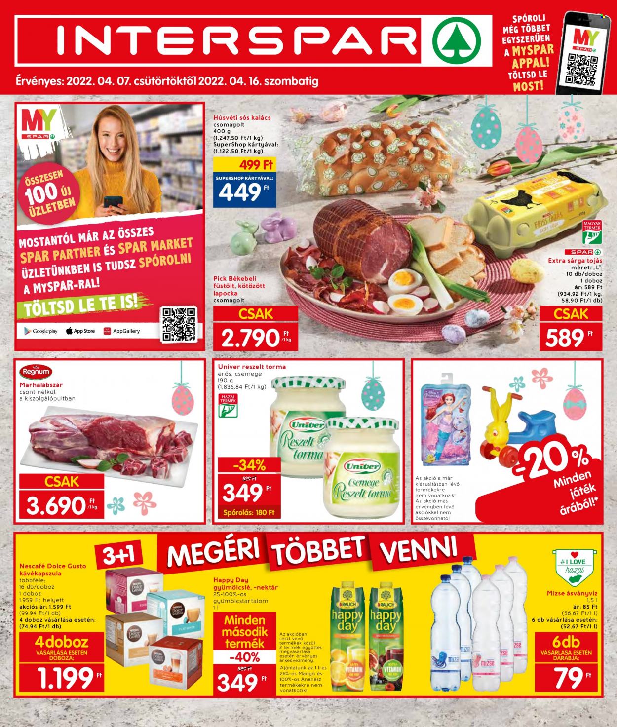 INTERSPAR akciós újságok - 2022.04.07 - 2022.04.16. Oldal 1