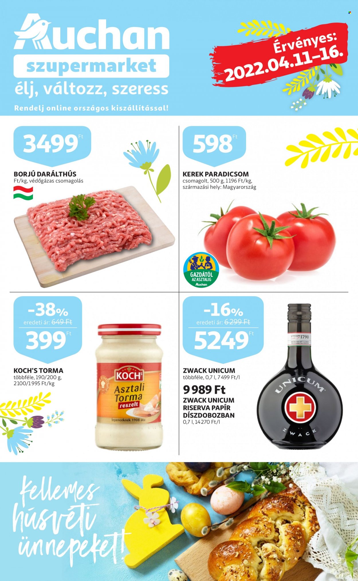 Auchan akciós újságok - 2022.04.11 - 2022.04.16. Oldal 1
