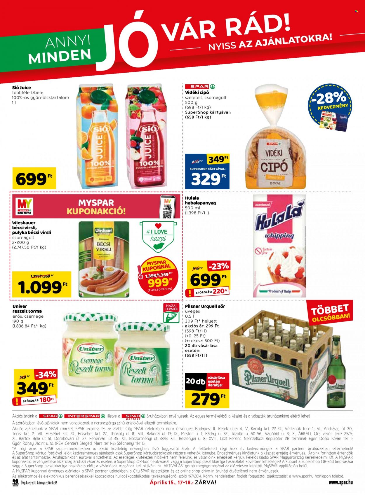 SPAR akciós újságok - 2022.04.14 - 2022.04.16. Oldal 20