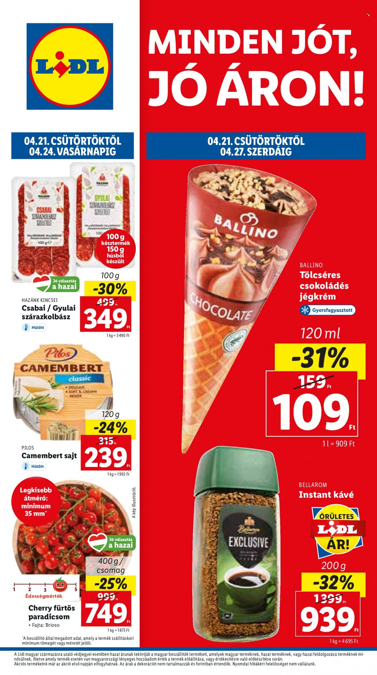 Lidl akciós újságok - 2022.04.21 - 2022.04.27. Oldal 1