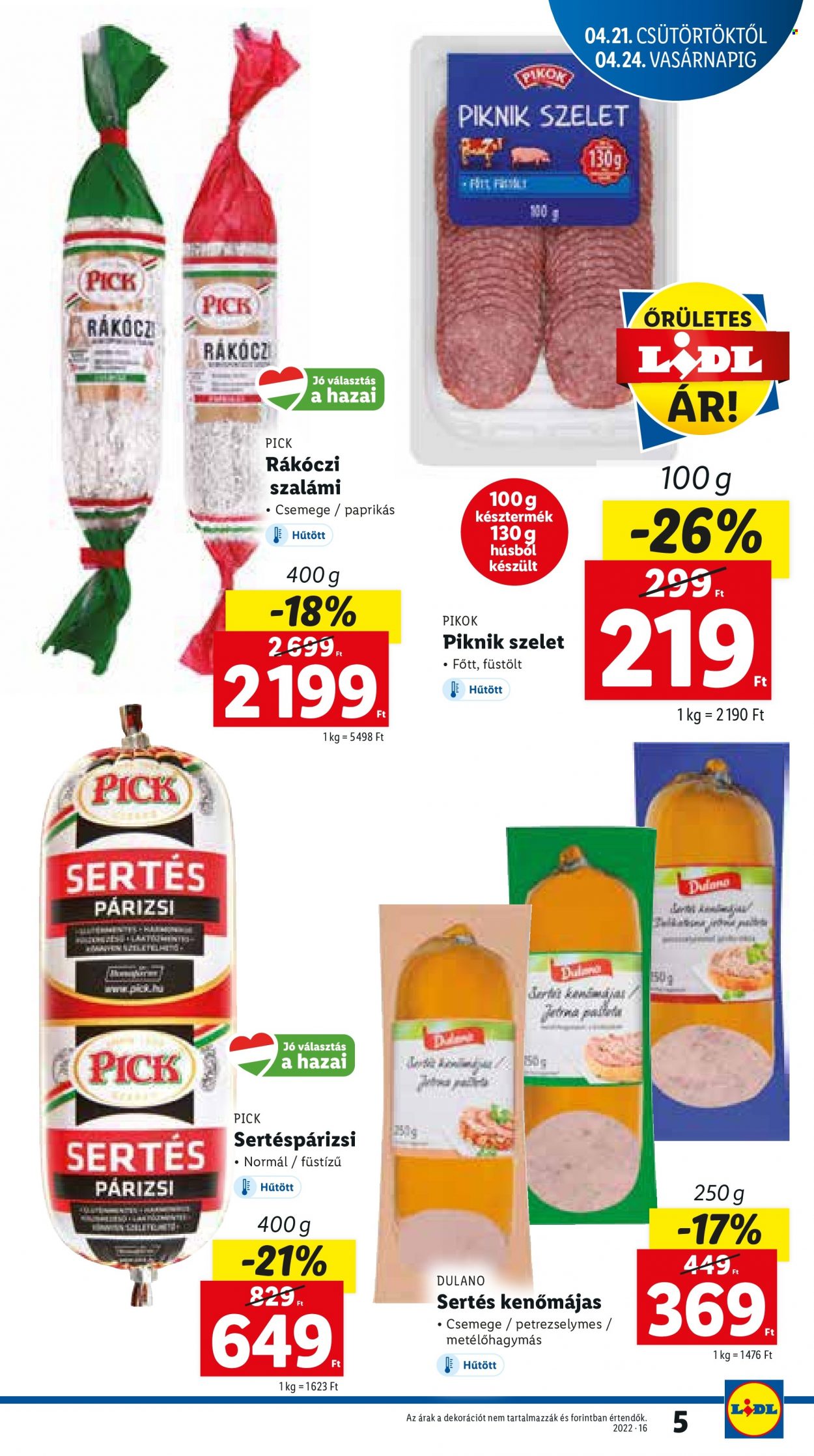 Lidl akciós újságok - 2022.04.21 - 2022.04.27. Oldal 5