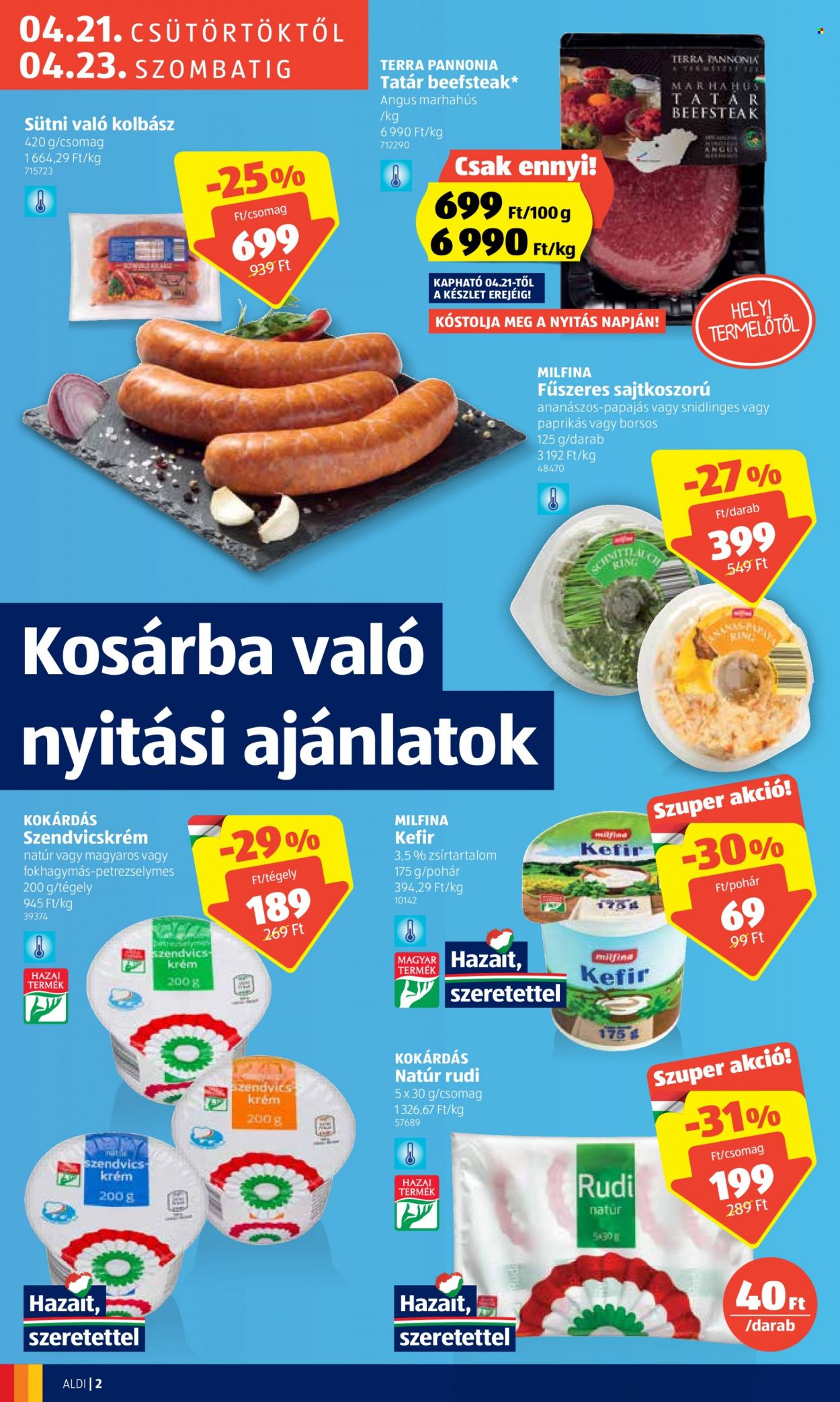 Aldi akciós újságok - 2022.04.21 - 2022.04.23. Oldal 2