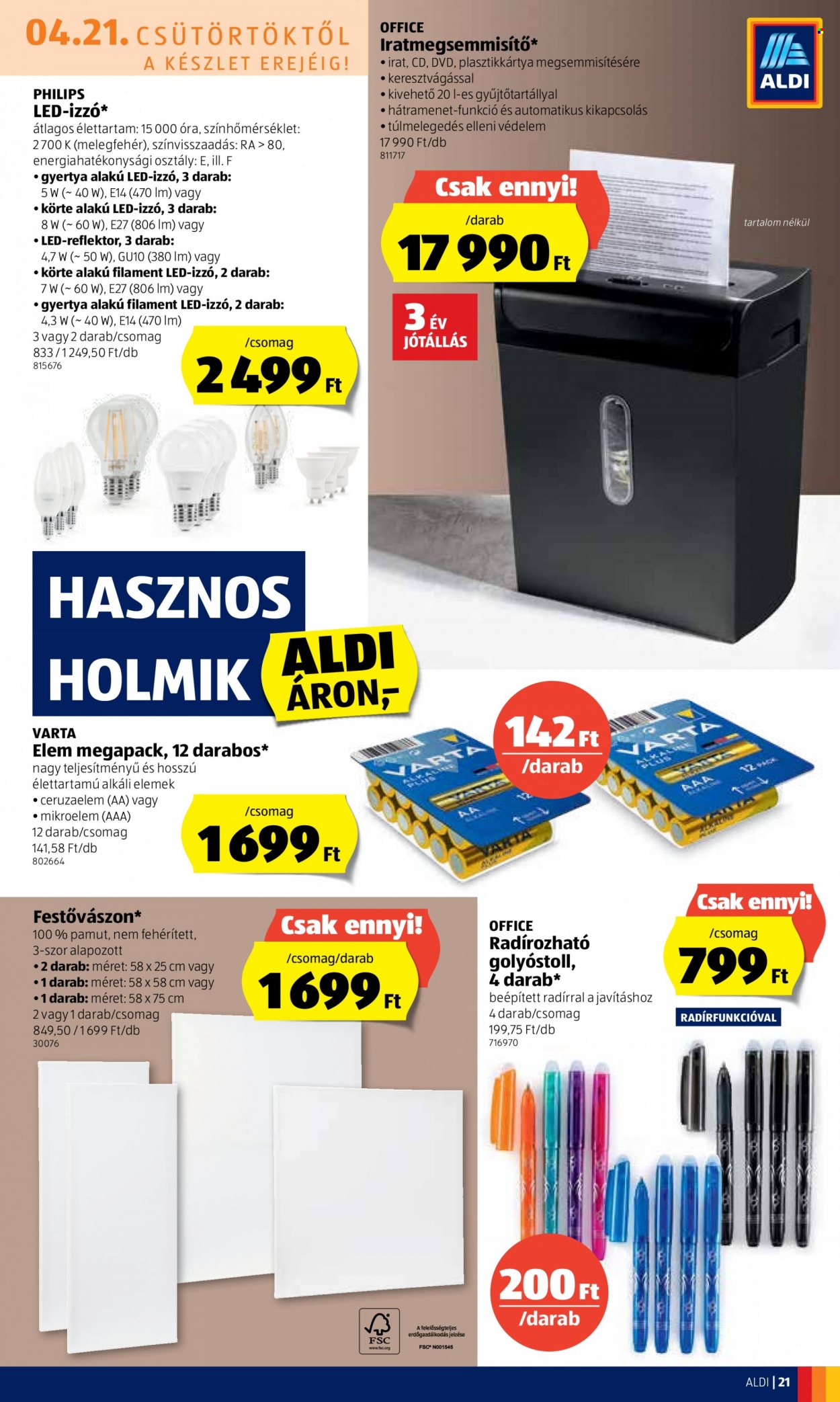 Aldi akciós újságok - 2022.04.21 - 2022.04.27. Oldal 21