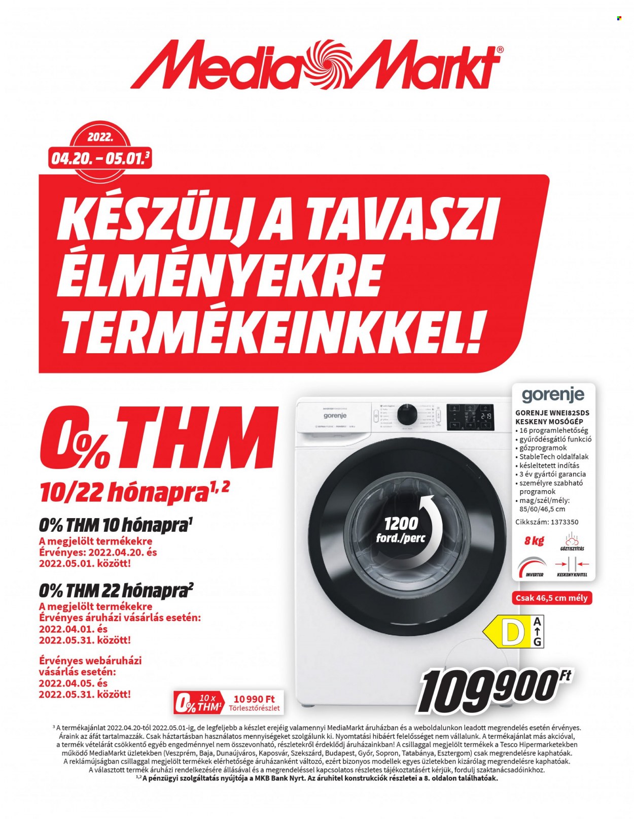 MediaMarkt akciós újságok - 2022.04.20 - 2022.05.01. Oldal 1