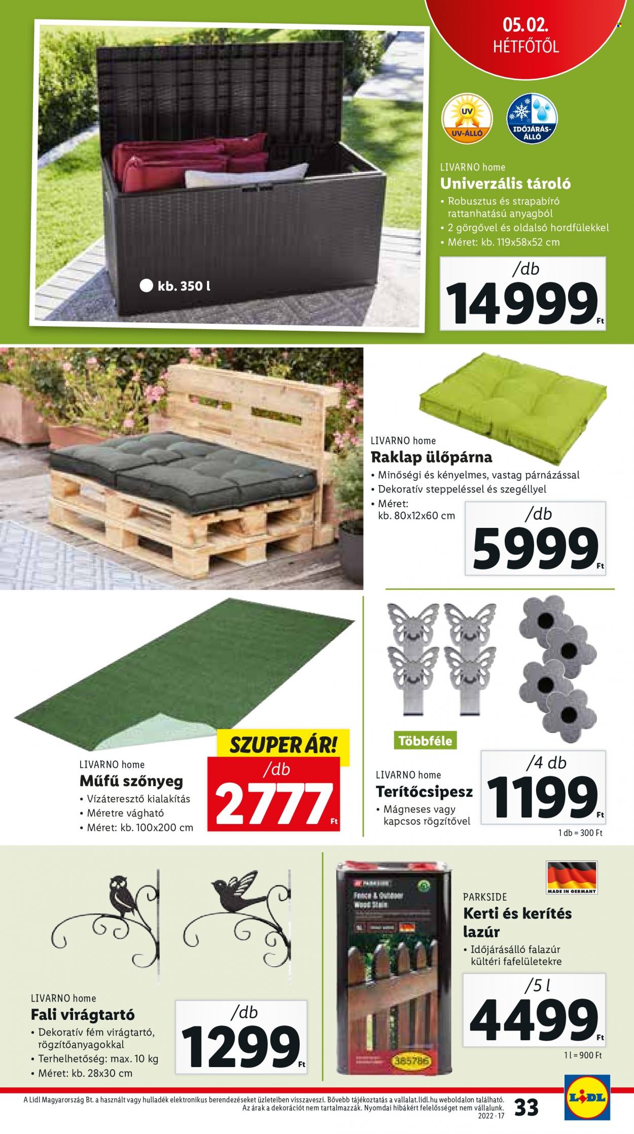Lidl akciós újságok - 2022.04.28 - 2022.05.04. Oldal 33
