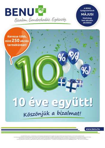 Újság BENU Gyógyszertár - 2022.05.01 - 2022.05.31.