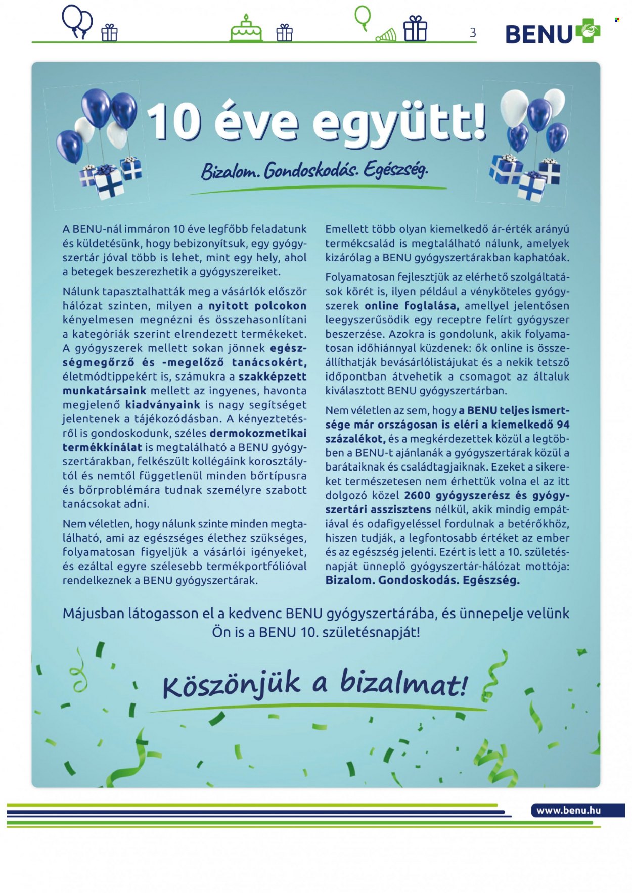 BENU Gyógyszertár akciós újságok - 2022.05.01 - 2022.05.31. Oldal 3