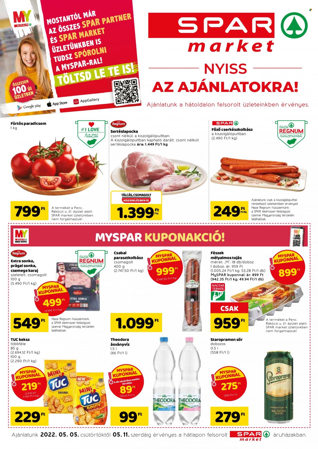 SPAR market akciós újságok - 2022.05.05 - 2022.05.11. Oldal 1