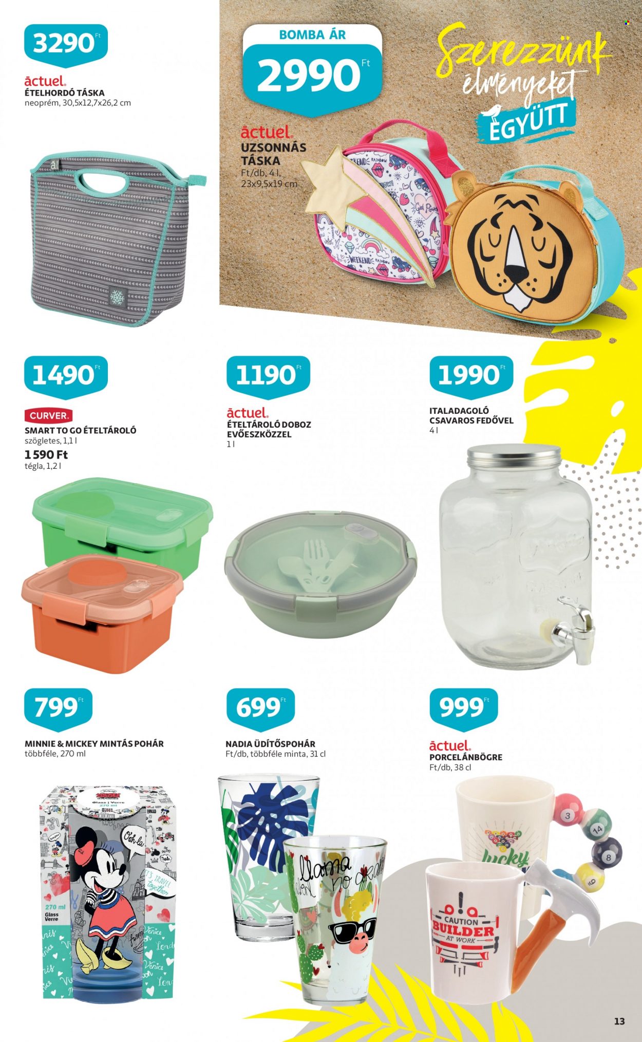 thumbnail - Auchan akciós újsága  - 2022.05.12 - 2022.05.25 - Akciós termékek - Mickey Mouse, Minnie Mouse, táska, Curver, pohár, ételtároló, ételtároló doboz.  13. Oldal
