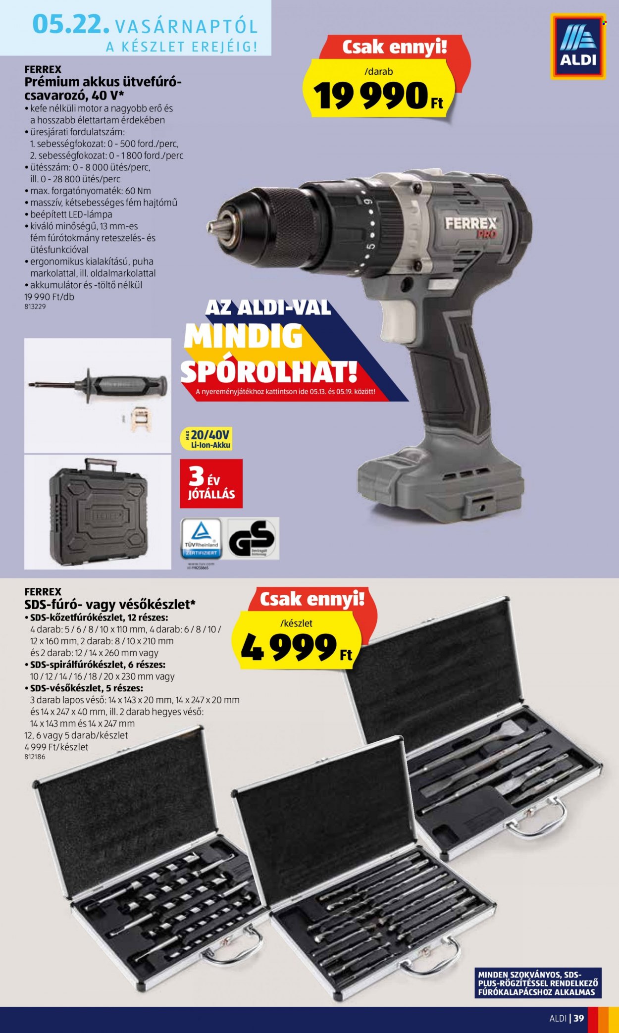 Aldi akciós újságok - 2022.05.19 - 2022.05.25. Oldal 39