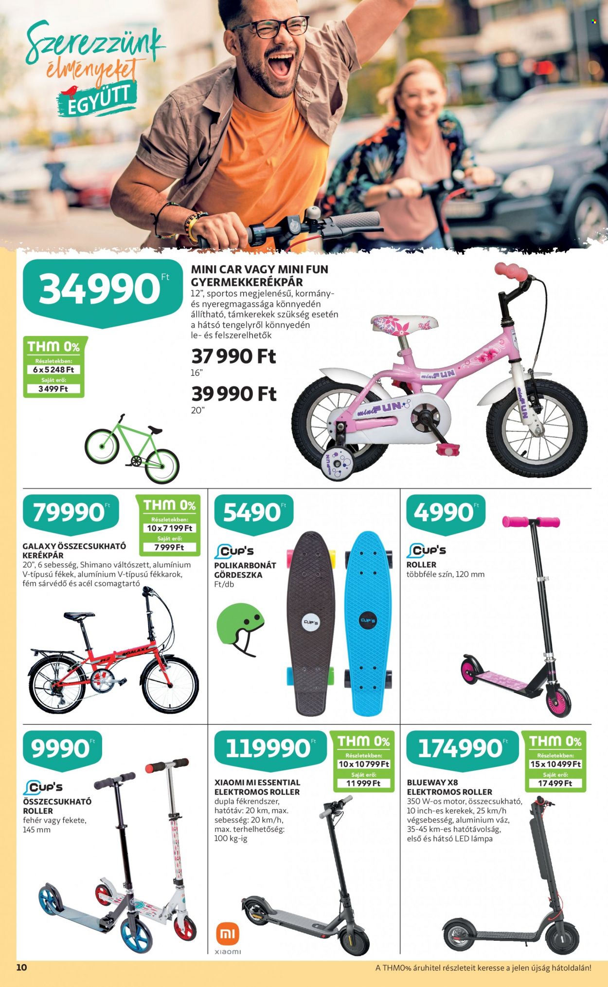 thumbnail - Auchan akciós újsága  - 2022.05.19 - 2022.06.15 - Akciós termékek - Xiaomi, roller, elektromos roller, kerékpár, Shimano, gördeszka, led-lámpa, lámpa, Dupla.  10. Oldal
