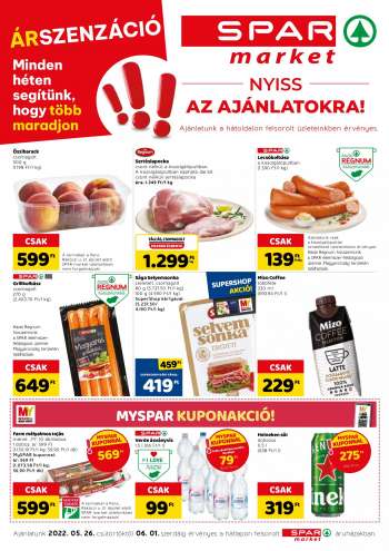 Újság SPAR market - 2022.05.26 - 2022.06.01.