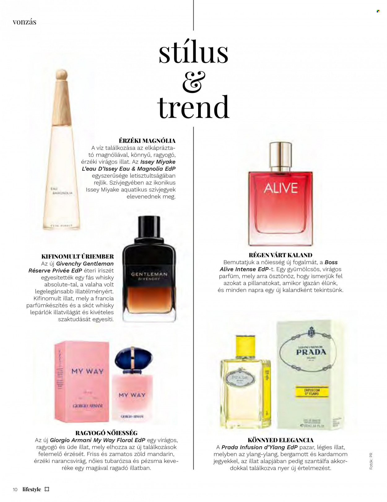 thumbnail - Müller akciós újsága  - Akciós termékek - Givenchy, Giorgio Armani, Hugo Boss, parfüm, Prada.  10. Oldal