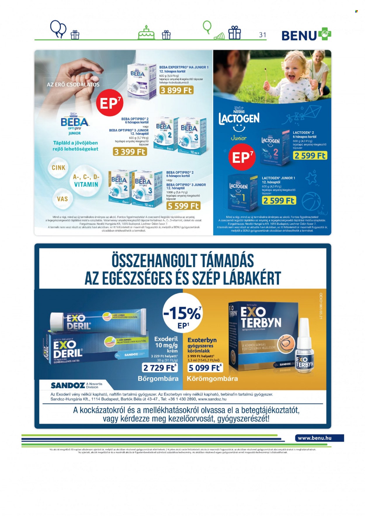 BENU Gyógyszertár akciós újságok - 2022.06.01 - 2022.06.30. Oldal 31