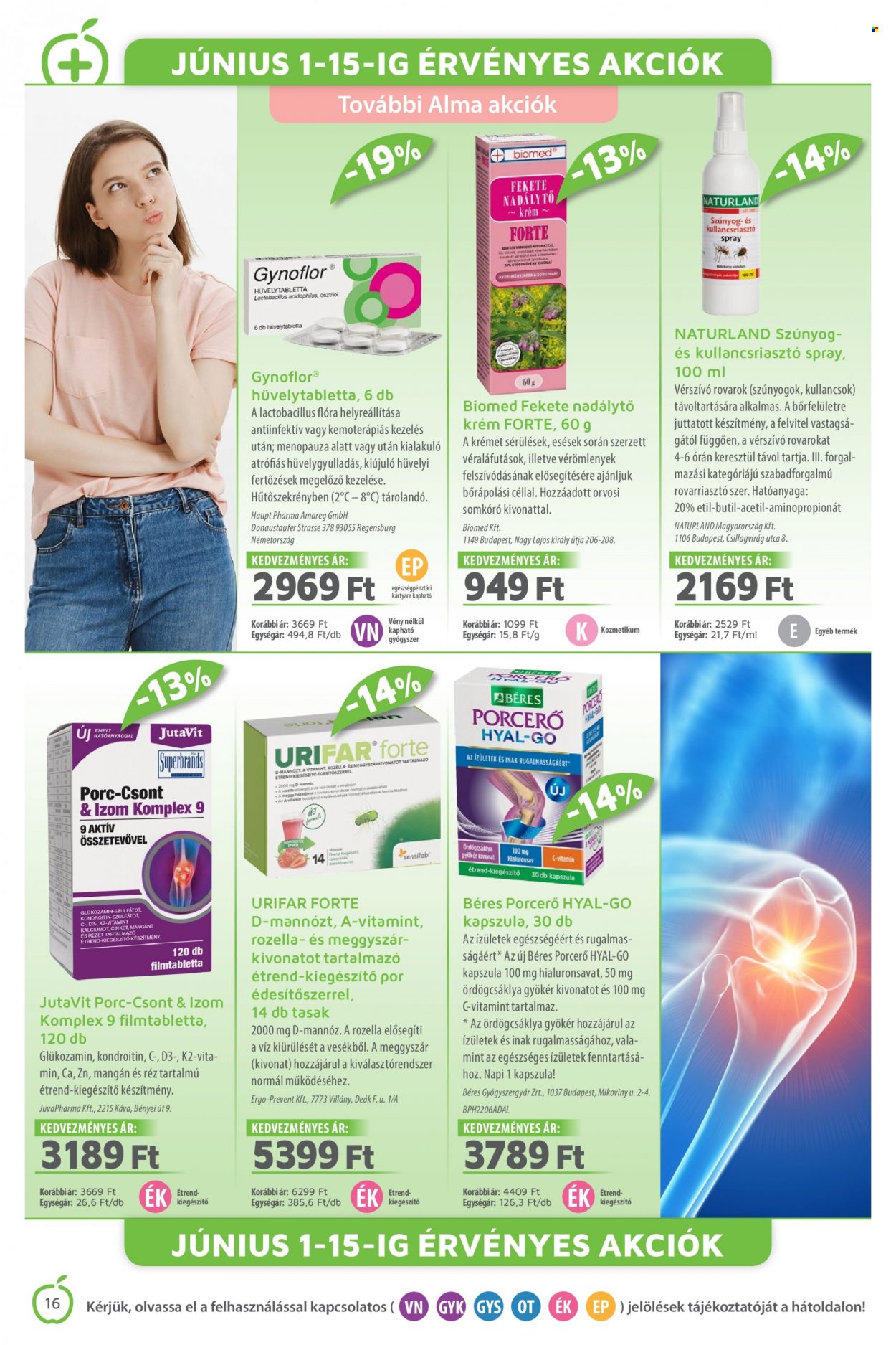 Alma Gyógyszertárak akciós újságok - 2022.06.01 - 2022.06.30. Oldal 16
