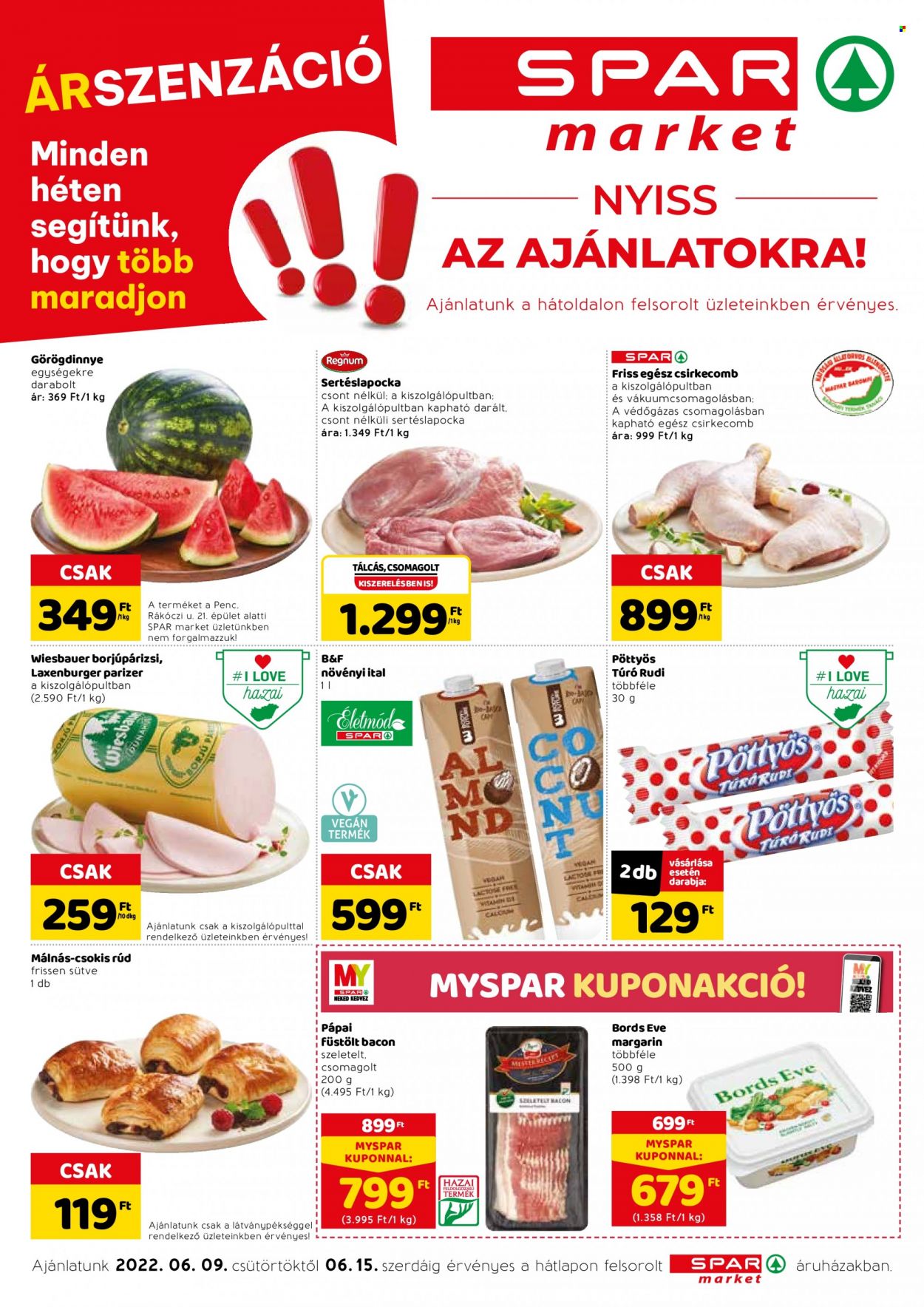 SPAR market akciós újságok - 2022.06.09 - 2022.06.15. Oldal 1