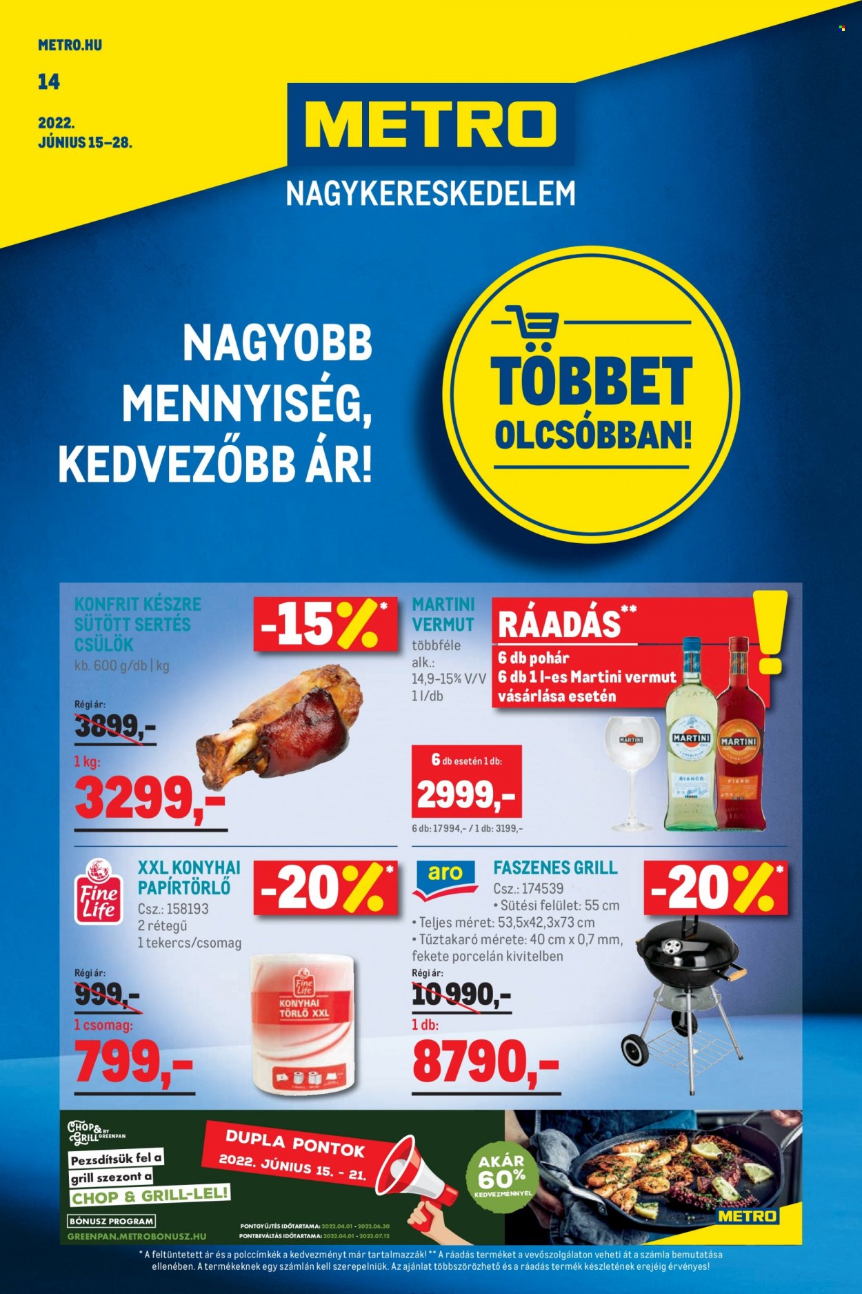 Metro akciós újságok - 2022.06.15 - 2022.06.28. Oldal 1