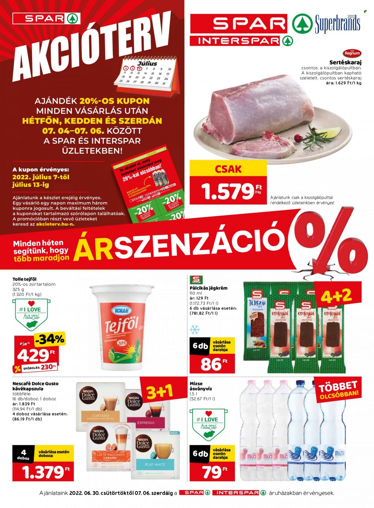 SPAR akciós újságok - 2022.06.30 - 2022.07.06. Oldal 1