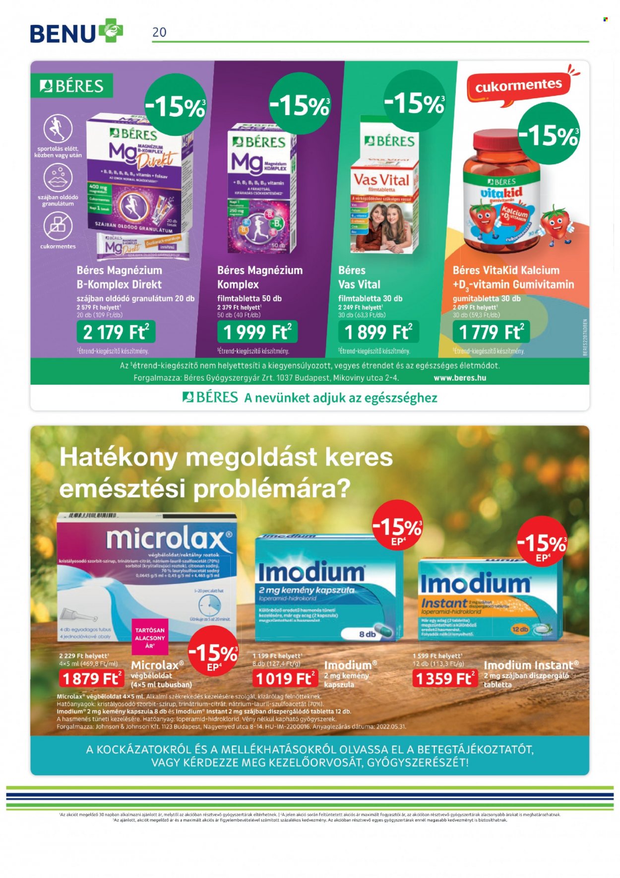 BENU Gyógyszertár akciós újságok - 2022.07.01 - 2022.07.31. Oldal 20