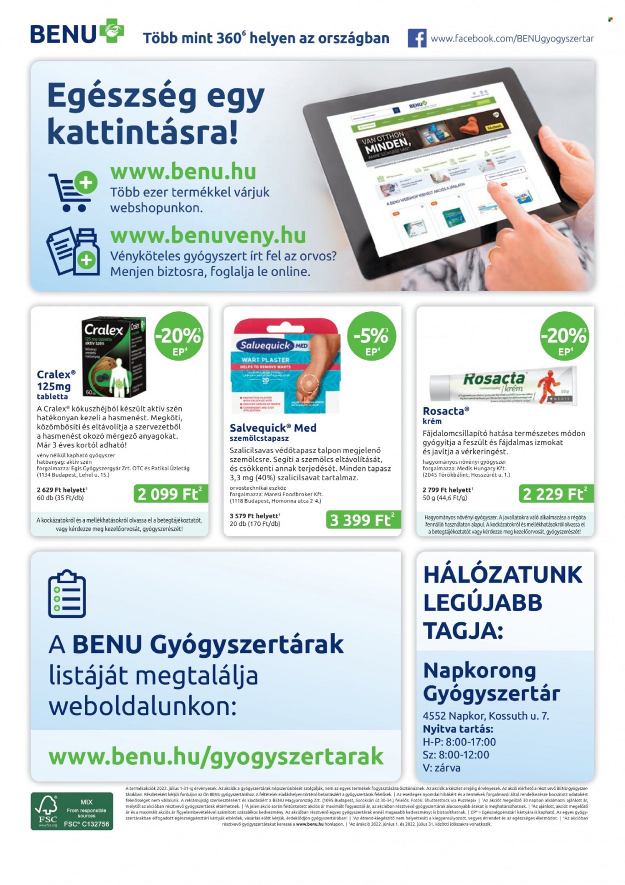 BENU Gyógyszertár akciós újságok - 2022.07.01 - 2022.07.31. Oldal 32