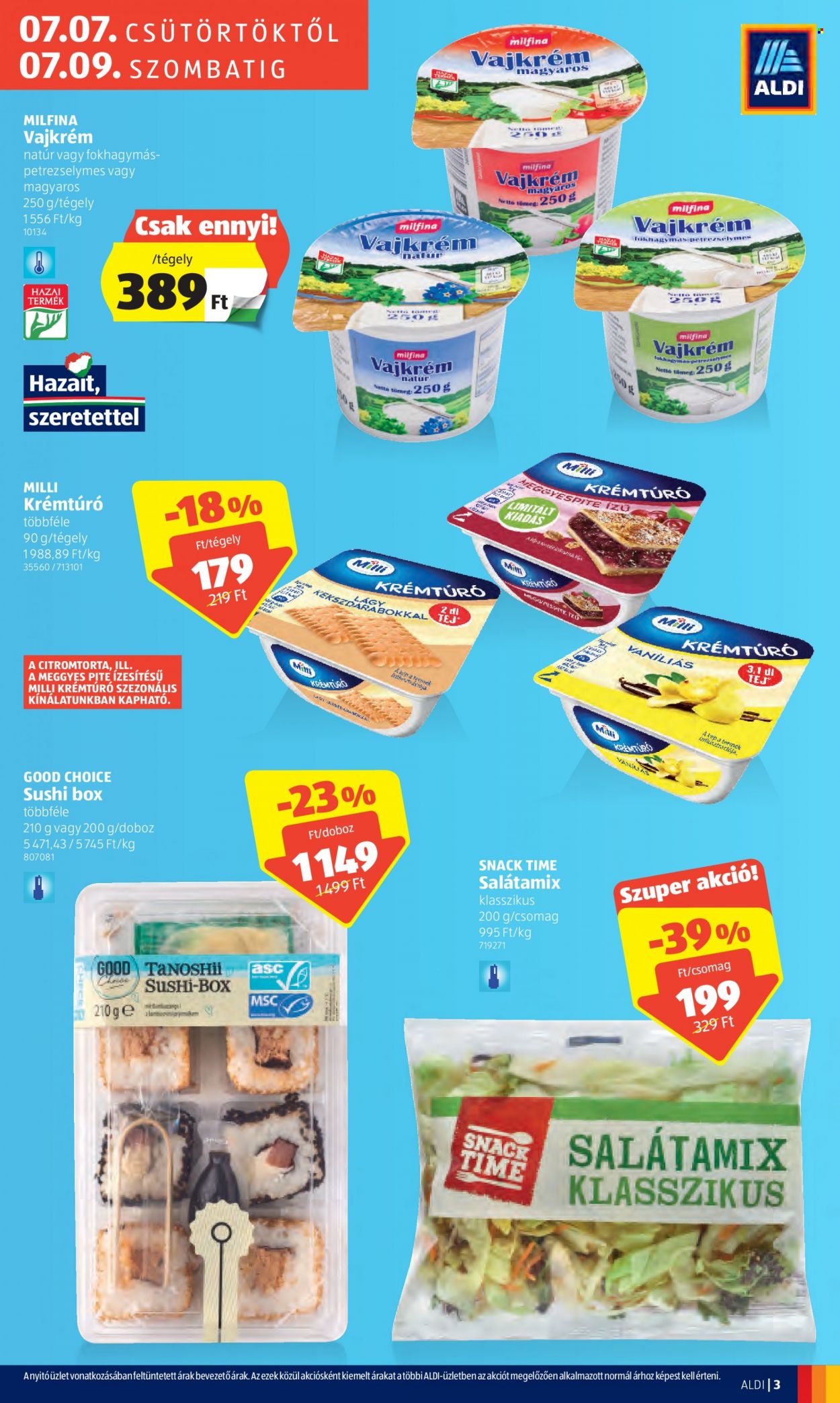 Aldi akciós újságok - 2022.07.07 - 2022.07.09. Oldal 3