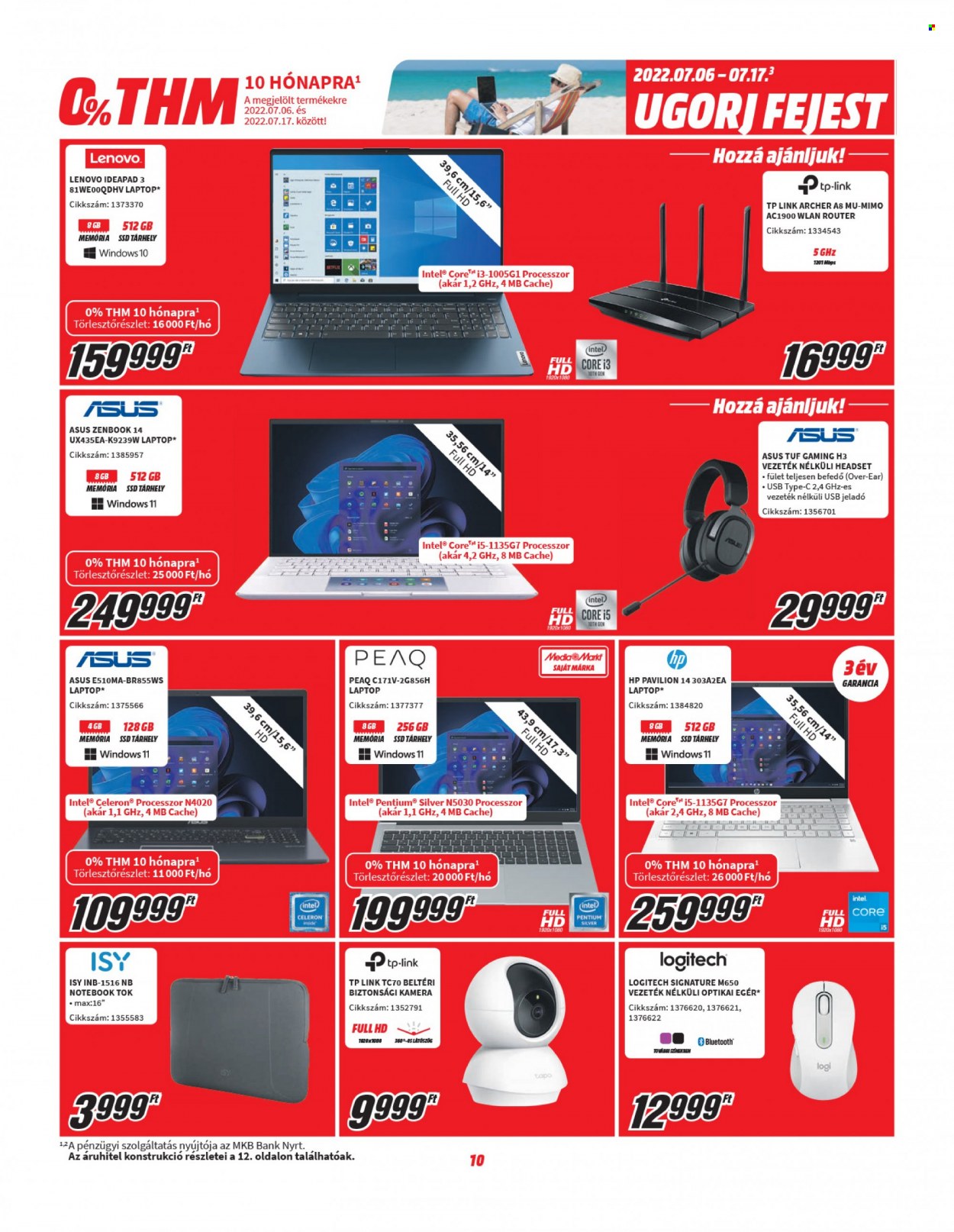 MediaMarkt akciós újságok - 2022.07.06 - 2022.07.17. Oldal 10