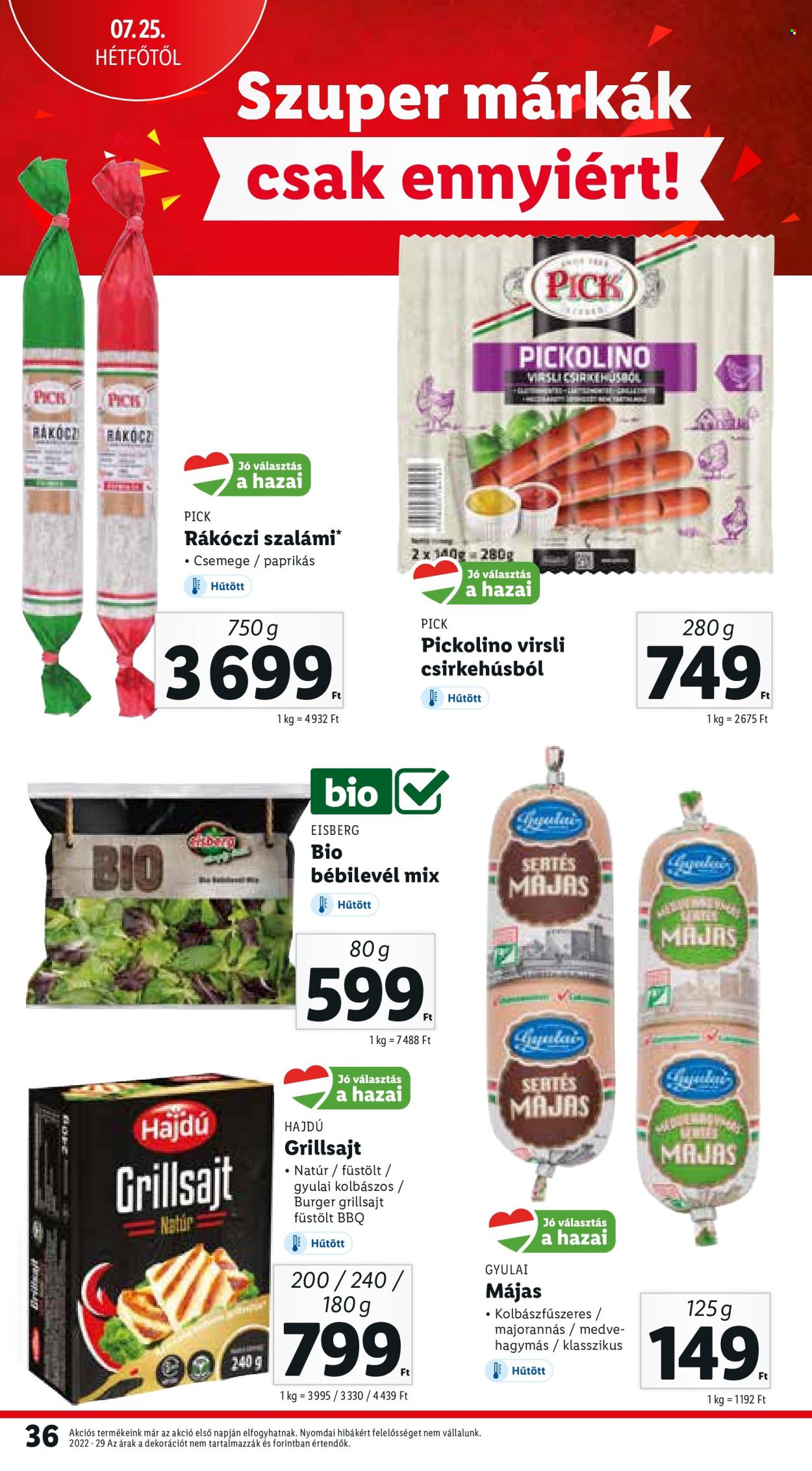 Lidl akciós újságok - 2022.07.21 - 2022.07.27. Oldal 36