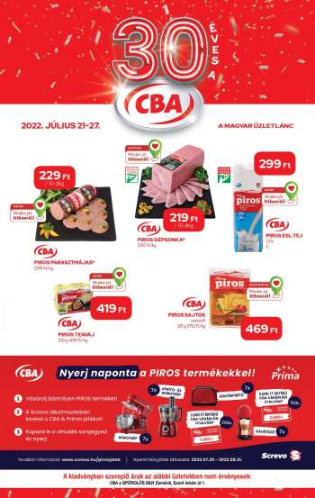 Újság CBA - 2022.07.21 - 2022.07.27.