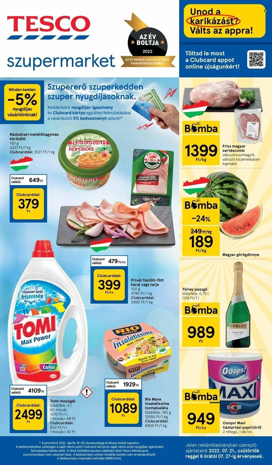 TESCO akciós újságok - 2022.07.21 - 2022.07.27. Oldal 1